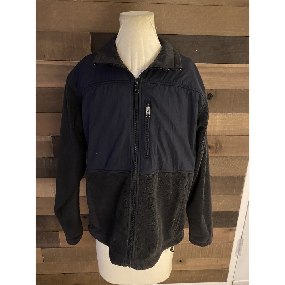 columbia Fleece Sportswear womens jacket black and blue size large